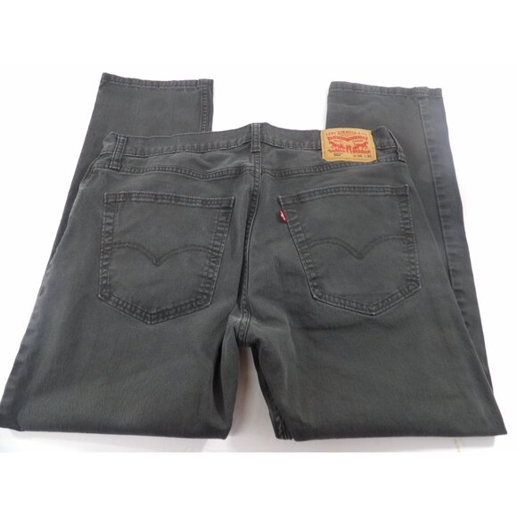 Levi Dark Gray 502 Denim Jeans 36/30 5 pocket preowned - Picture 3 of 4